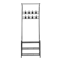 Thumbnail for Artiss Clothes Rack Coat Stand Garment Portable Hanger Airer Organiser Shoe Storage Metal Black