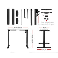 Thumbnail for Artiss Standing Desk Sit Stand Motorised Height Adjustable Frame Only Black