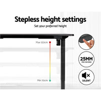 Thumbnail for Artiss Standing Desk Sit Stand Motorised Height Adjustable Frame Only Black