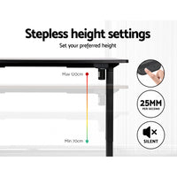 Thumbnail for Artiss Electric Standing Desk Motorised Sit Stand Desks Table Black 140cm