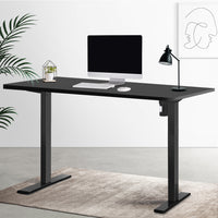 Thumbnail for Artiss Electric Standing Desk Motorised Sit Stand Desks Table Black 140cm