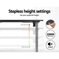 Thumbnail for Artiss Standing Desk Sit Stand Motorised Height Adjustable Frame Only Grey