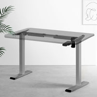 Thumbnail for Artiss Standing Desk Sit Stand Motorised Height Adjustable Frame Only Grey