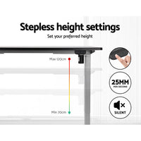 Thumbnail for Artiss Electric Standing Desk Motorised Adjustable Sit Stand Desks Grey Black