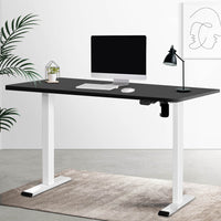 Thumbnail for Artiss Electric Standing Desk Motorised Sit Stand Desks Table White Black 140cm