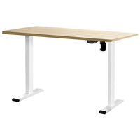 Thumbnail for Artiss Electric Standing Desk Motorised Sit Stand Desks Table White Oak 140cm