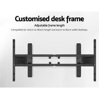 Thumbnail for Artiss Standing Desk Electric Height Adjustable Sit Stand Desks Table Black