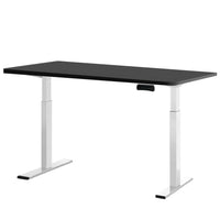 Thumbnail for Artiss Standing Desk Electric Adjustable Sit Stand Desks White Black 140cm