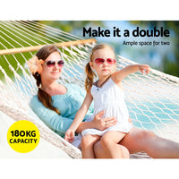 Thumbnail for Gardeon Double Swing Hammock Bed Cream