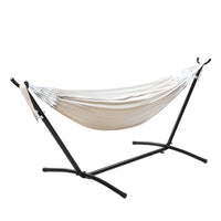 Thumbnail for Gardeon Camping Hammock With Stand Cotton Rope Lounge Hammocks Outdoor Swing Bed