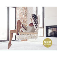 Thumbnail for Gardeon Hammock Hanging Swing Chair - Cream