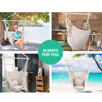 Thumbnail for Gardeon Hammock Swing Chair - Cream