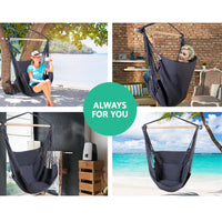 Thumbnail for Gardeon Hammock Swing Chair - Grey