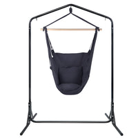 Thumbnail for Gardeon Outdoor Hammock Chair with Stand Swing Hanging Hammock with Pillow Grey