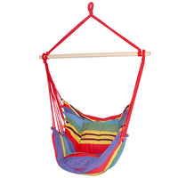 Thumbnail for Gardeon Hammock Swing Chair with Cushion - Multi-colour