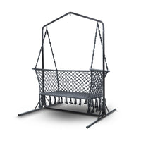 Thumbnail for Gardeon Outdoor Swing Hammock Chair with Stand Frame 2 Seater Bench Furniture