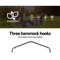 Thumbnail for Gardeon Outdoor Hammock Chair with Stand Cotton Swing Relax Hanging 124CM Cream