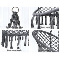 Thumbnail for Gardeon Hammock Swing Chair - Grey