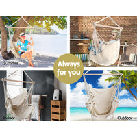 Thumbnail for Gardeon Hammock Swing Chair - Cream