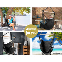 Thumbnail for Gardeon Hammock Swing Chair - Grey