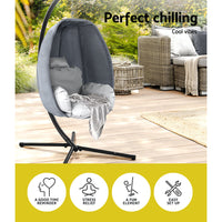 Thumbnail for Gardeon Outdoor Furniture Egg Hammock Hanging Swing Chair Pod Lounge Chairs