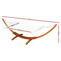 Thumbnail for Gardeon Double Hammock with Wooden Hammock Stand