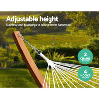 Thumbnail for Gardeon Double Hammock with Wooden Hammock Stand