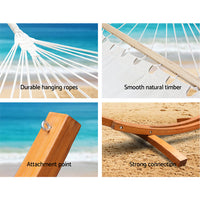 Thumbnail for Gardeon Double Hammock with Wooden Hammock Stand