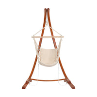 Thumbnail for Gardeon Wooden Hammock Chair with Stand Outdoor Lounger Camping Hammock Timber