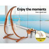 Thumbnail for Gardeon Wooden Hammock Chair with Stand Outdoor Lounger Camping Hammock Timber