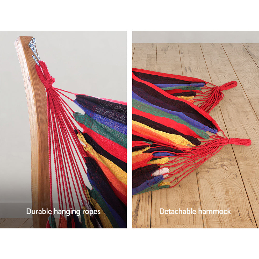 Gardeon Hammock with Wooden Hammock Stand