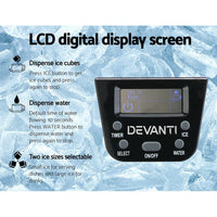 Thumbnail for Devanti 2L Portable Ice Cuber Maker & Water Dispenser - Silver