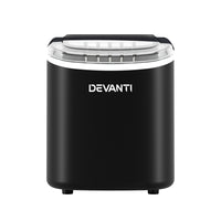 Thumbnail for Devanti Portable Ice Maker Machine Ice Cube Tray 12kg Bar Countertop Black