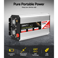 Thumbnail for Giantz Power Inverter 1000W or 2000W Pure Sine Wave 12V-240V Camping Boat Caravan