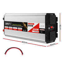 Thumbnail for Giantz Power Inverter 2000W or 4000W Pure Sine Wave 12V-240V Camping Boat Caravan