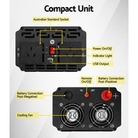 Thumbnail for Giantz Power Inverter 2000W or 4000W Pure Sine Wave 12V-240V Camping Boat Caravan