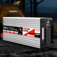 Thumbnail for Giantz Power Inverter 12V to 240V 2500W/5000W Pure Sine Wave Camping Car Boat