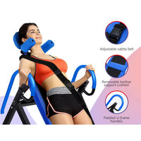 Thumbnail for Everfit Gravity Inversion Table Foldable Stretcher Inverter Home Gym Fitness