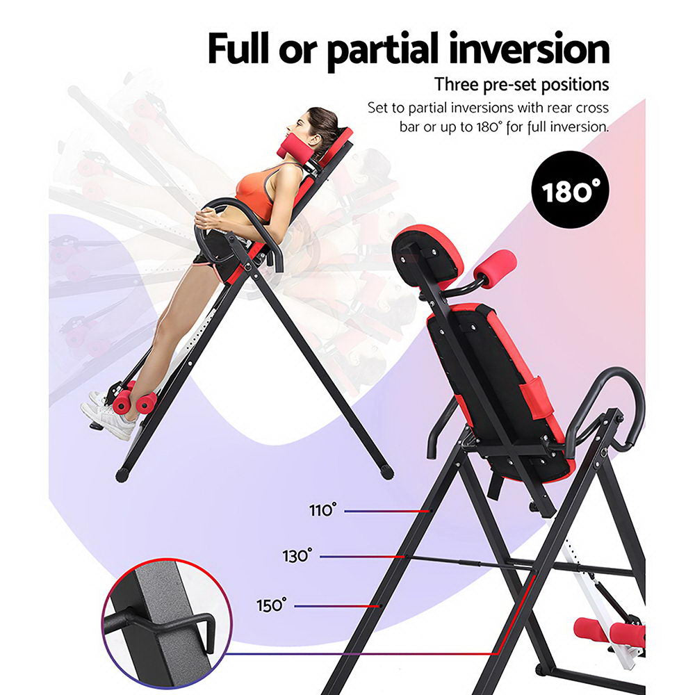 Everfit Inversion Table Gravity Stretcher Inverter Foldable Home Fitness Gym