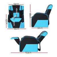 Thumbnail for Keezi Kids Recliner Chair PU Leather Gaming Sofa Lounge Couch Children Armchair