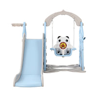 Thumbnail for Keezi Kids 170cm Slide and Swing Set Playground Basketball Hoop Ring Outdoor Toys Blue