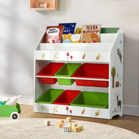 Thumbnail for Keezi Kids Bookshelf Toy Box Organiser Children 6 Bins Display Shelf Storage Box