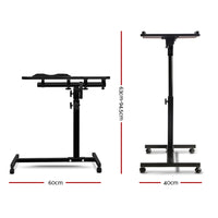 Thumbnail for Artiss Laptop Table Desk Adjustable Stand With Fan - Black