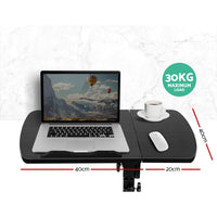 Thumbnail for Artiss Laptop Table Desk Adjustable Stand With Fan - Black