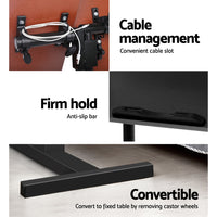 Thumbnail for Artiss Laptop Table Desk Adjustable Stand - Black