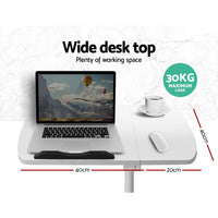 Thumbnail for Artiss Laptop Table Desk Adjustable Stand - White