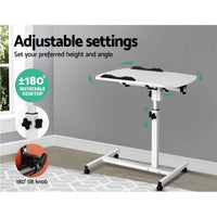 Thumbnail for Artiss Laptop Table Desk Adjustable Stand - White