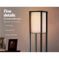 Thumbnail for Artiss Led Floor Lamp Shelf Vintage Wood Standing Light Reading Storage Bedroom