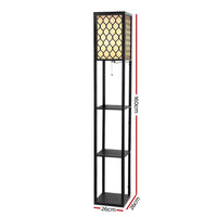 Thumbnail for Artiss Floor Lamp Storage Shelf LED Lamps Vintage Standing Reading Light Bedroom