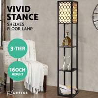 Thumbnail for Artiss Floor Lamp Storage Shelf LED Lamps Vintage Standing Reading Light Bedroom